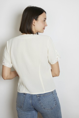 Camisa vintage blanco marfi - Ropa mujer SusiSweetdress