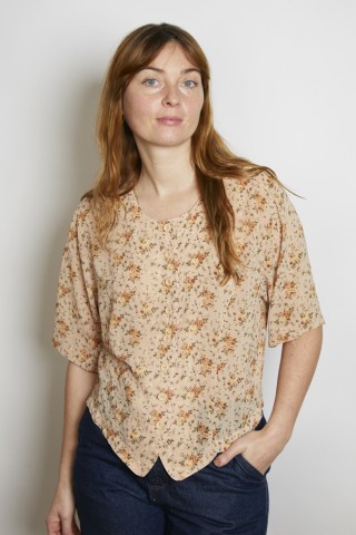 Camisa vintage rosa floreada - Ropa mujer SusiSweetdress