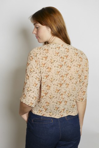 Camisa vintage rosa floreada - Ropa mujer SusiSweetdress