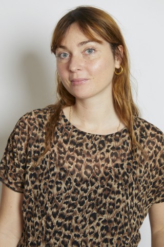 Camisa vintage marrón y negra animal print - Ropa mujer SusiSweetdress