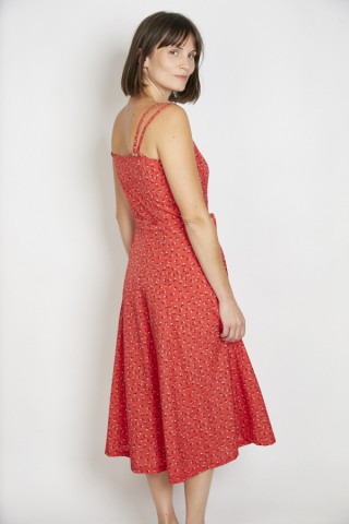 Vestid rojo con tirantes- Colección SusiSweetdress