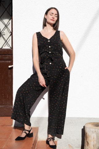 Mono negro con florecitas - Colección SusiSweetdress