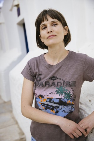 Camiseta SusiSweetdress marrón con estampado- Ropa mujer SusiSweetdress