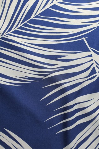 Pañuelo azul con hojas tropicales blancas -Complementos SusiSweetdress