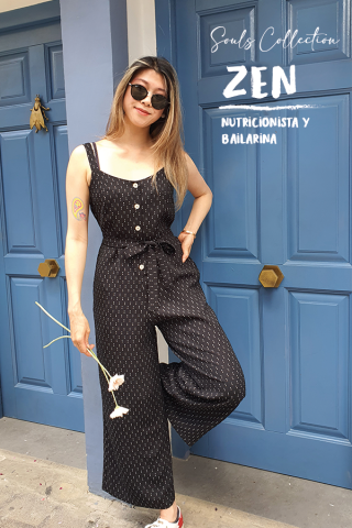Mono Zen negro con semillas blancas- Colección SusiSweetdress