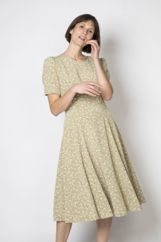 Vestido vintage verde pastel con florecitas - Ropa mujer vintage SusiSweetdress