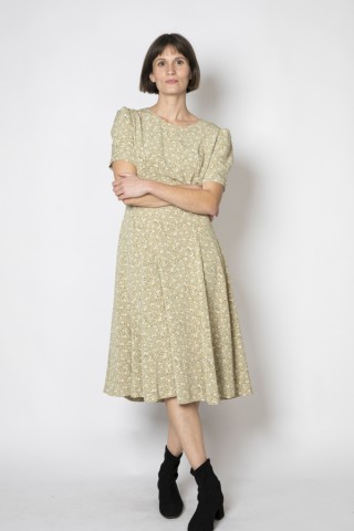 Vestido vintage verde pastel con florecitas - Ropa mujer vintage SusiSweetdress