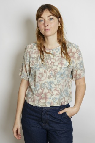 Camisa vintage con flores pastel- Ropa mujer SusiSweetdress