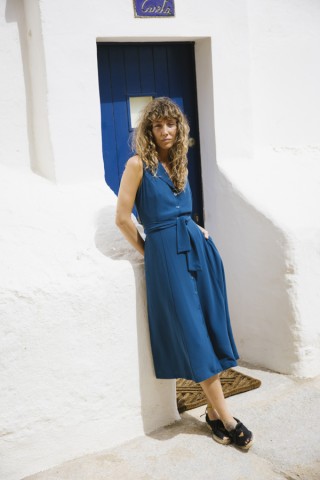 Vestid largo azul mar- Colección SusiSweetdress
