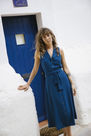 Vestid largo azul mar- Colección SusiSweetdress