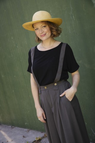 Pantalón palazzo gris tirantes- Ropa SusiSweetdress