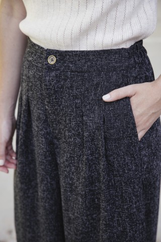 Pantalón palazzo azul marino chispeado - Ropa SusiSweetdress