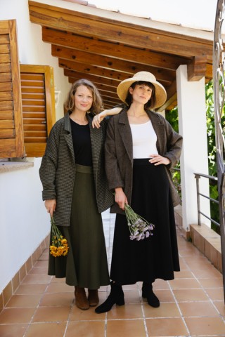 Falda maxi larga kaki de punto- Ropa mujer SusiSweetdress