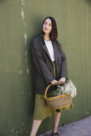 Falda verde chispeado con bolsillos delanteros- Ropa mujer SusiSweetdress