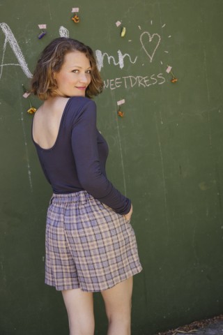 Shorts gris oscuro a cuadros- Ropa mujer SusiSweetdress