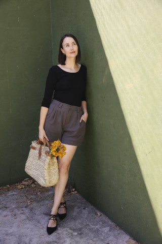Shorts gris oscuro- Ropa mujer SusiSweetdress