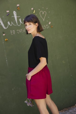Shorts rojos con cuadraditos rojos- Ropa mujer SusiSweetdress