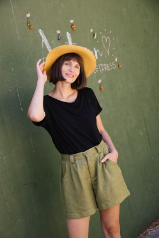 Shorts verde chispeado- Ropa mujer SusiSweetdress