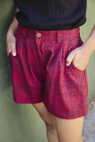 Shorts rojos chispeado negro- Ropa mujer SusiSweetdress