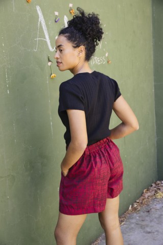 Shorts rojos chispeado negro- Ropa mujer SusiSweetdress