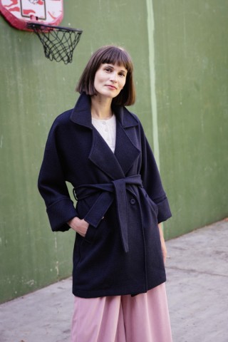 Blazer cruzada azul marino-Ropa mujer SusiSweetdress