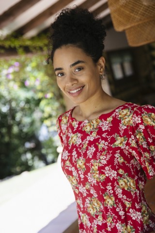 Vestido vintage rojo con flores - Ropa mujer vintage SusiSweetdress