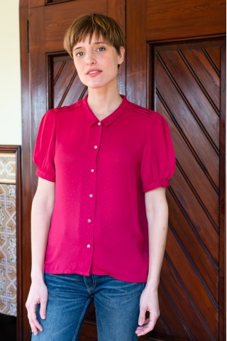Camisa vintage roja- Ropa mujer SusiSweetdress