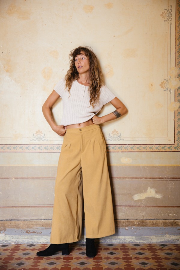 Pantalón palazzo ocre - Ropa SusiSweetdress
