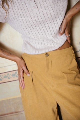 Pantalón palazzo ocre - Ropa SusiSweetdress