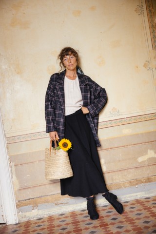 Falda maxi larga negra de punto- Ropa mujer SusiSweetdress