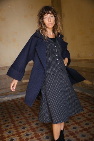 Blazer cruzada azul marino-Ropa mujer SusiSweetdress