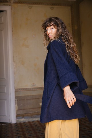 Blazer cruzada azul marino-Ropa mujer SusiSweetdress