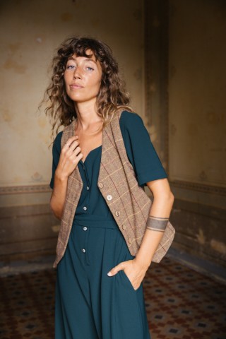 Mono verde oscuro manga corta- Colección SusiSweetdress