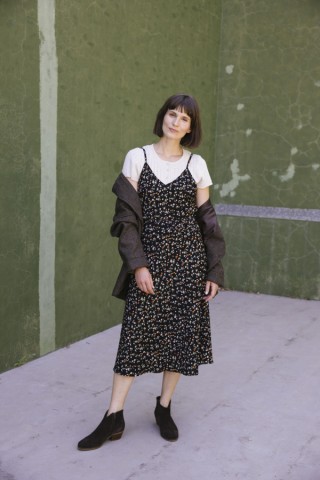 Vestido negro florecitas con tirantes- Colección SusiSweetdress