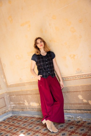 Chaleco negro a cuadros- Ropa SusiSweetdress