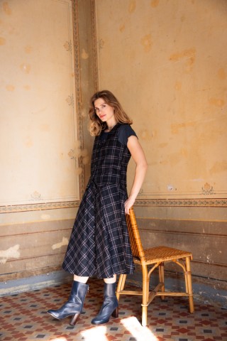 Chaleco negro a cuadros- Ropa SusiSweetdress