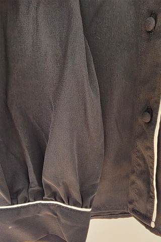 Camisa vintage negra ribete blanco - Ropa mujer SusiSweetdress