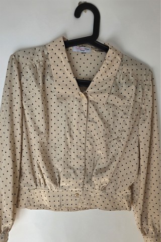 Camisa vintage beige topitos marrones - Ropa mujer SusiSweetdress