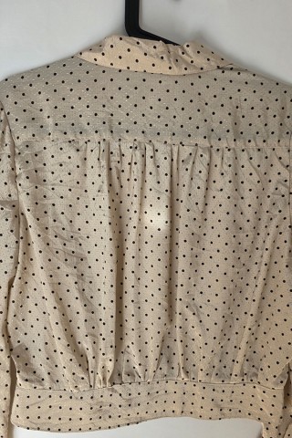 Camisa vintage beige topitos marrones - Ropa mujer SusiSweetdress