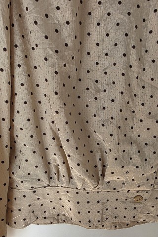 Camisa vintage beige topitos marrones - Ropa mujer SusiSweetdress