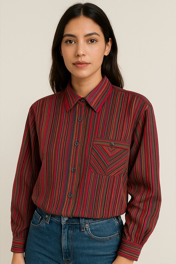 Camisa vintage rayas coloridas - Ropa mujer SusiSweetdress