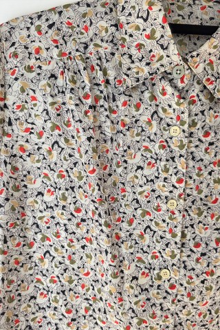 Camisa vintage blanca floreada - Ropa mujer SusiSweetdress