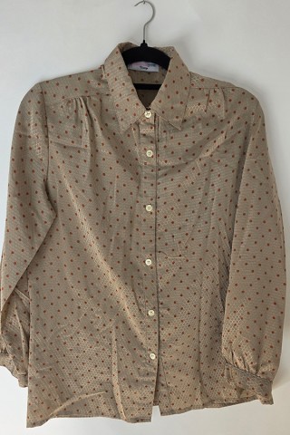 Camisa vintage beige topos terracota - Ropa mujer SusiSweetdress