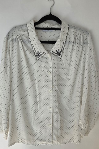 Camisa vintage blanca topitos negros - Ropa mujer SusiSweetdress