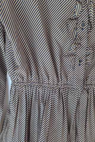 Camisa vintage rayas azul mostaza - Ropa mujer SusiSweetdress