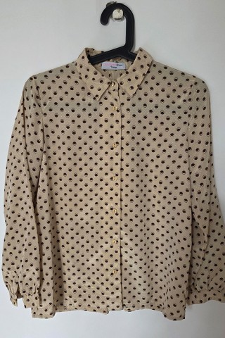 Camisa vintage beige lunas marrones - Ropa mujer SusiSweetdress