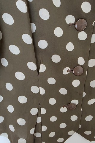 Camisa vintage marrón topos blancos - Ropa mujer SusiSweetdress