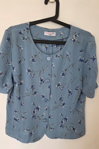 Camisa vintage flores azul claro - Ropa mujer SusiSweetdress