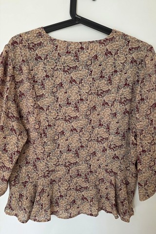 Camisa vintage floreada beige granate - Ropa mujer SusiSweetdress