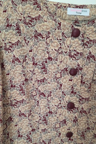 Camisa vintage floreada beige granate - Ropa mujer SusiSweetdress